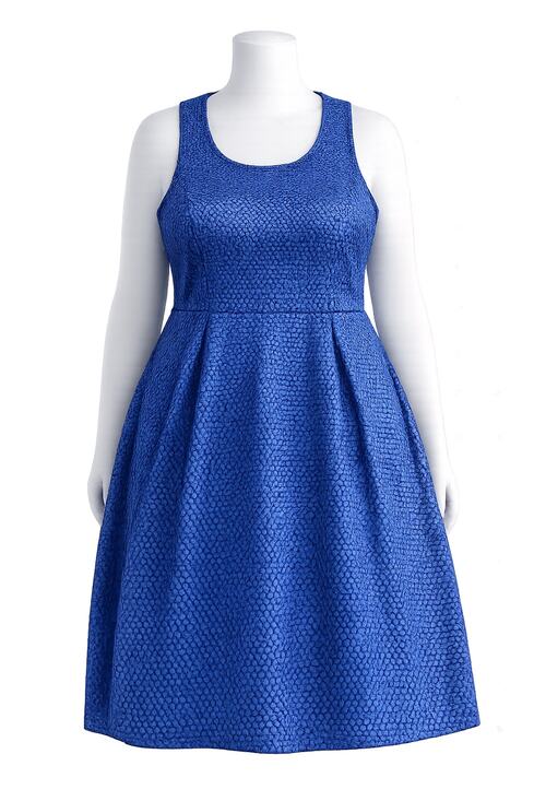 Lane Bryant Dresses & Skirts - Lane Bryant Cobalt Blue & Black Fit and Flare Skater Dress – Size 26 Plus